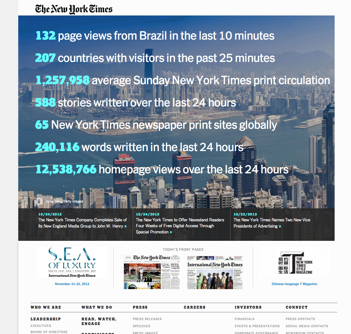 The New York Times Company Corporate Site