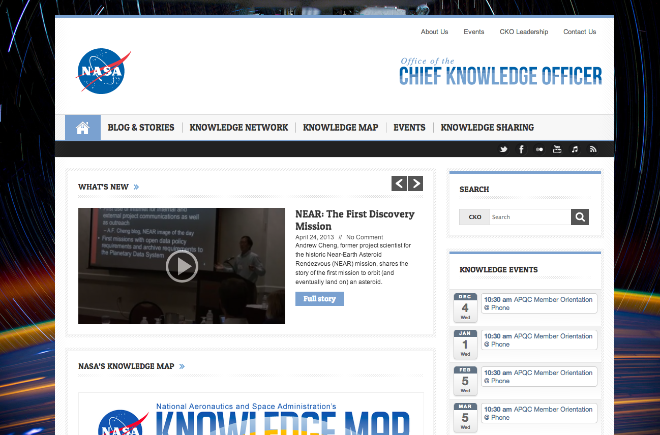 NASA Chief Knowledge Officer | Share. Connect. Engage.