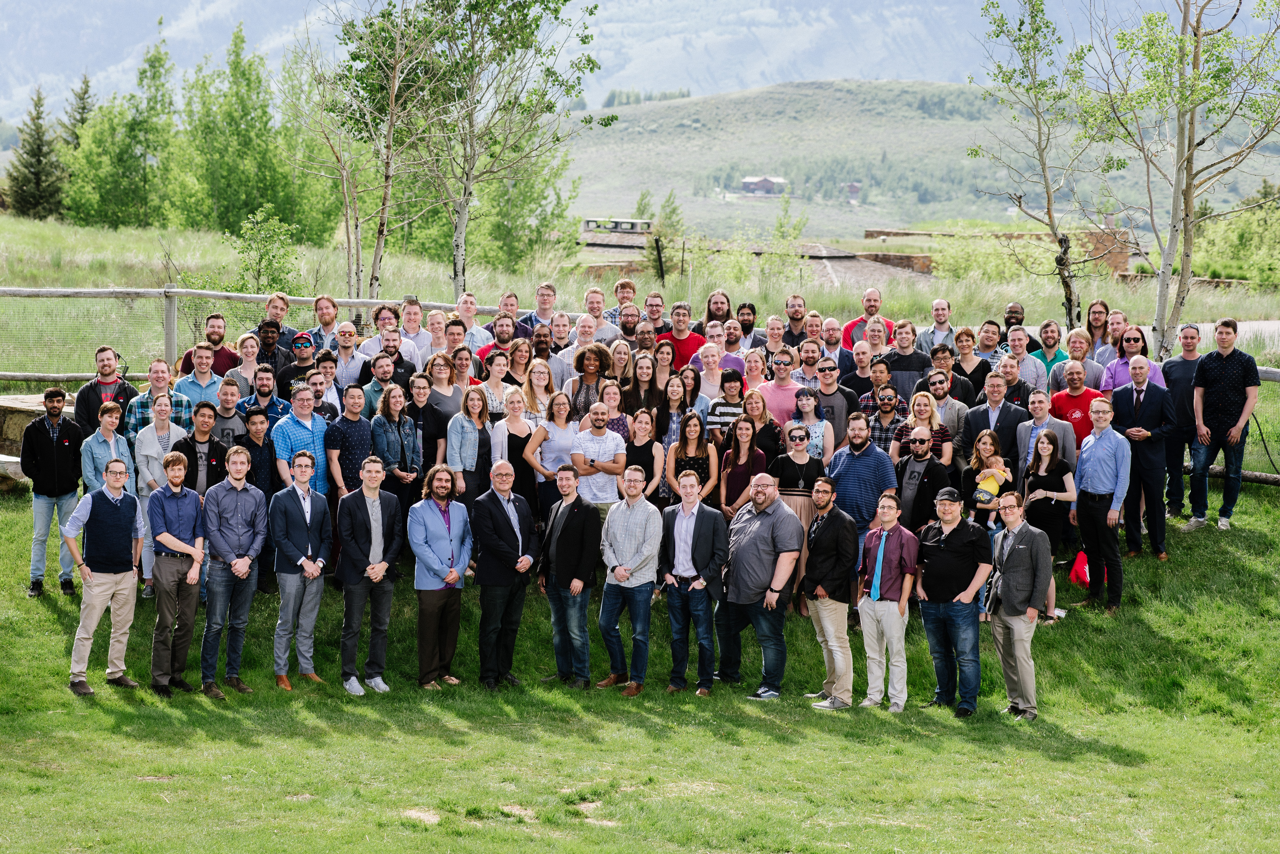 Group photo of 10up outside at the annual 10up summit