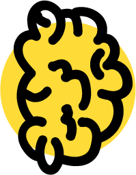 Black walnut outline icon representing content or integration in a digital solution experience.