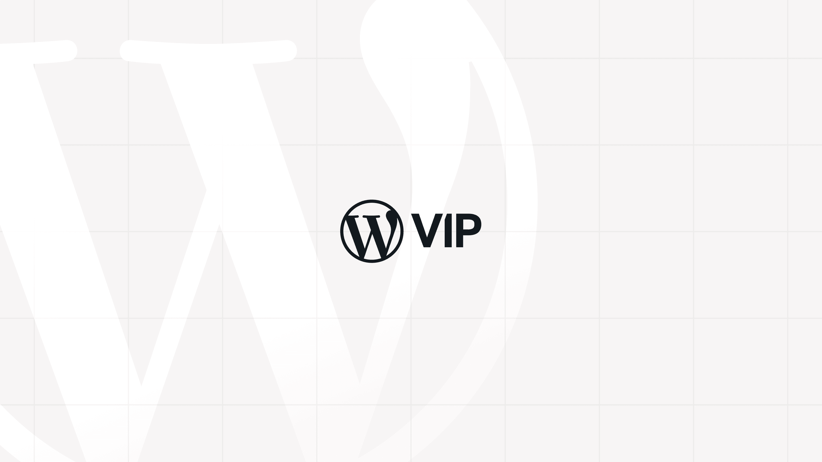 WordPress VIP logo with White WPVIP Symbol