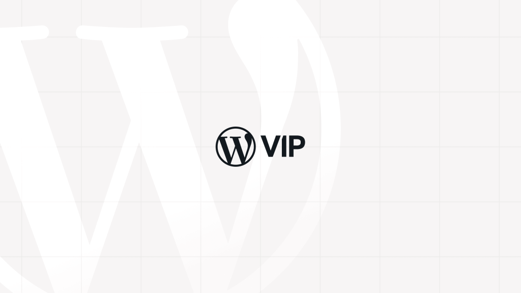 WordPress VIP logo with White WPVIP Symbol