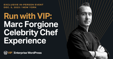 Chef Marc Forgione highlights publishing event content for digital solution enterprise workflow integration.