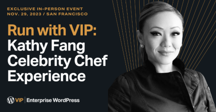 Event promo for Kathy Fang Celebrity Chef Experience using digital solution event publishing and content management.
