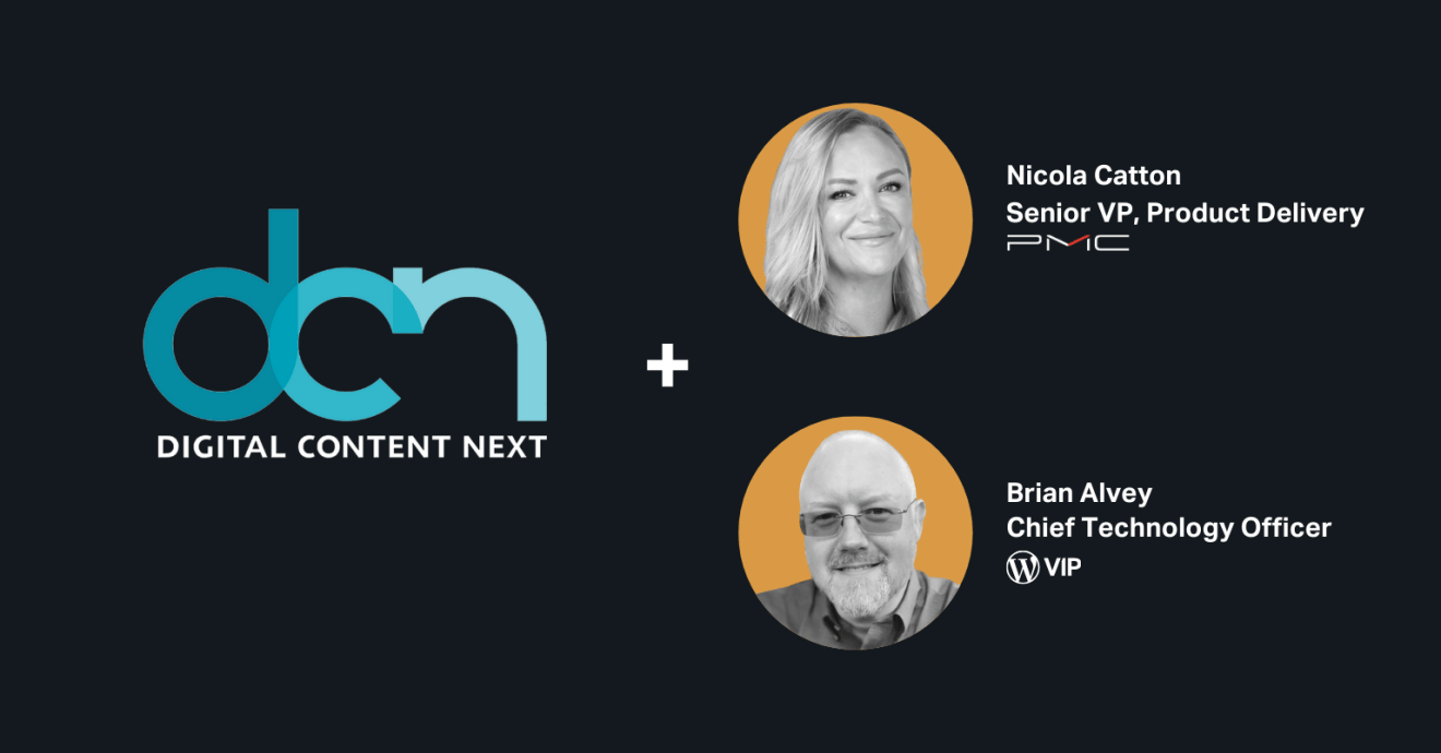 Nicola Catton and Brian Alvey headshots with titles, content leadership for a digital solution platform.