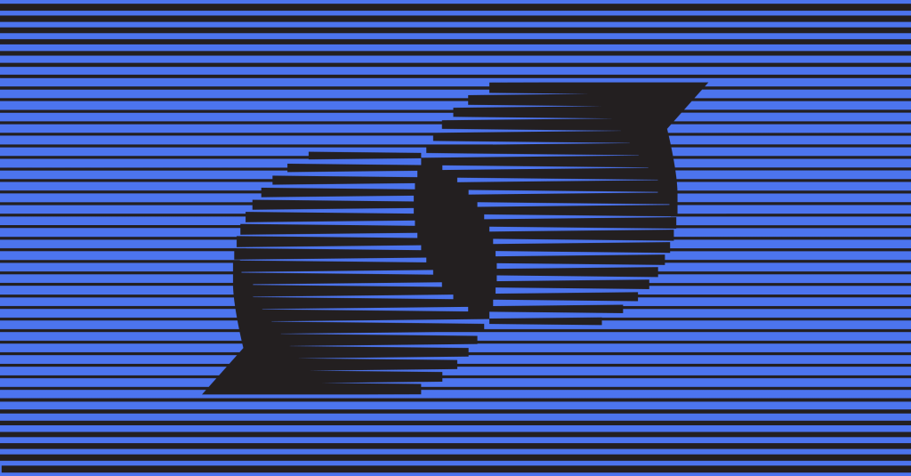Abstract image with two interlocking circles.