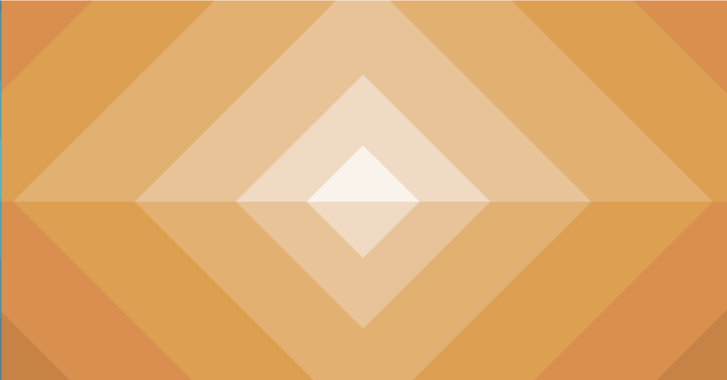 Decorative golden expanding diamond shapes