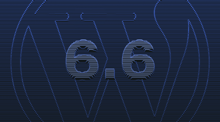 Graphic of version 6.6 and WordPress W logo in the back