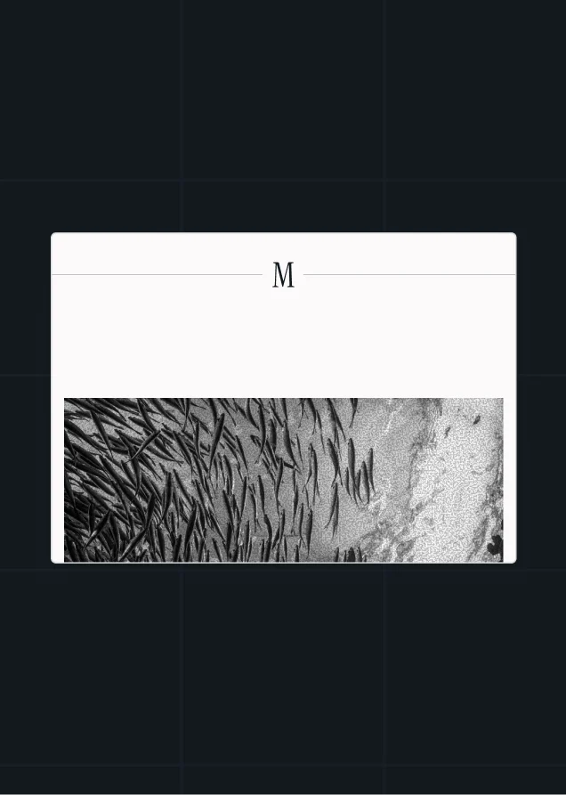 Editorial page mockup with a featured image and minimalist design.