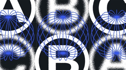 Three large black-and-white letters A, B, and C with blue wireframe spheres overlaying each letter, visually representing WordPress localization features