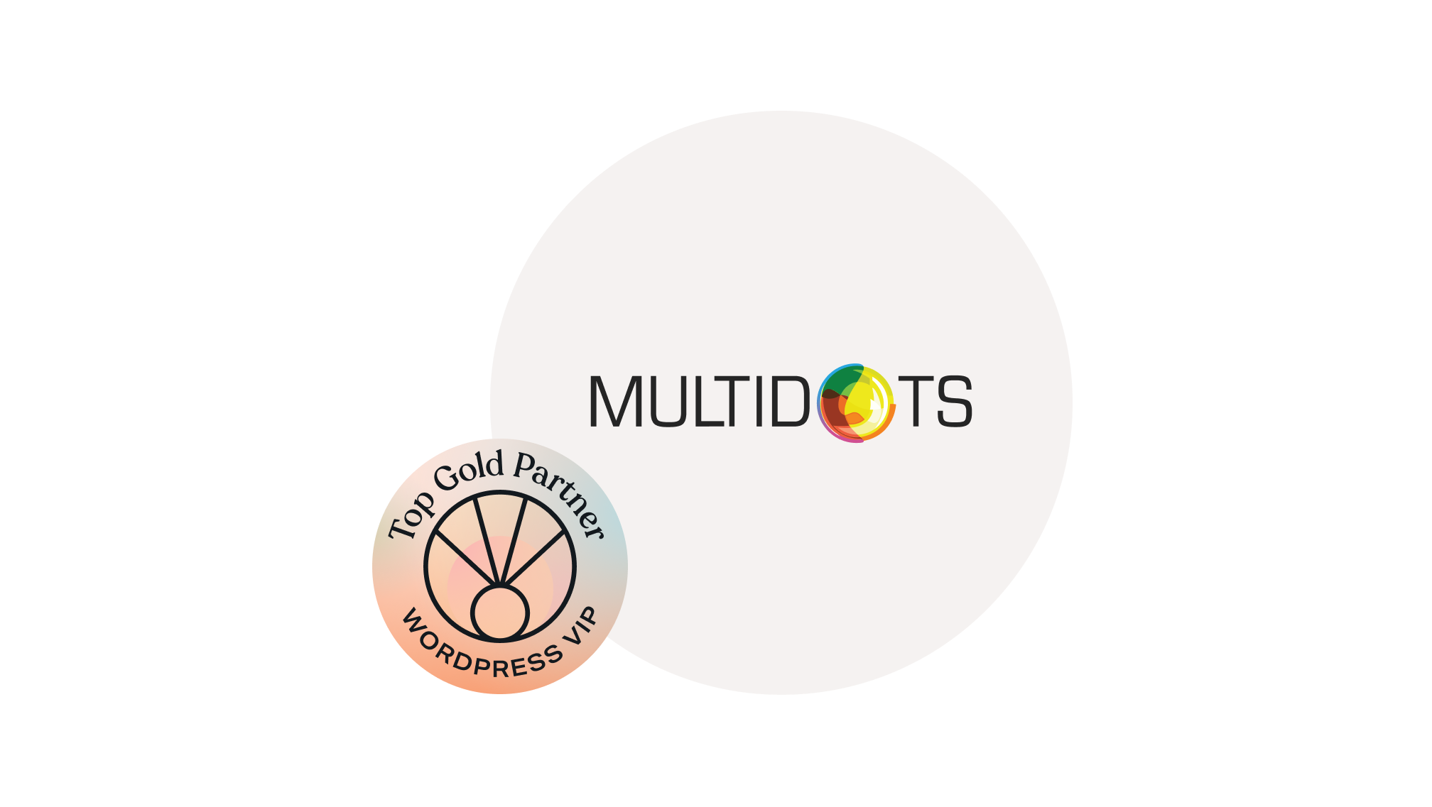 Multidots logo with Top Gold Partner Award badge