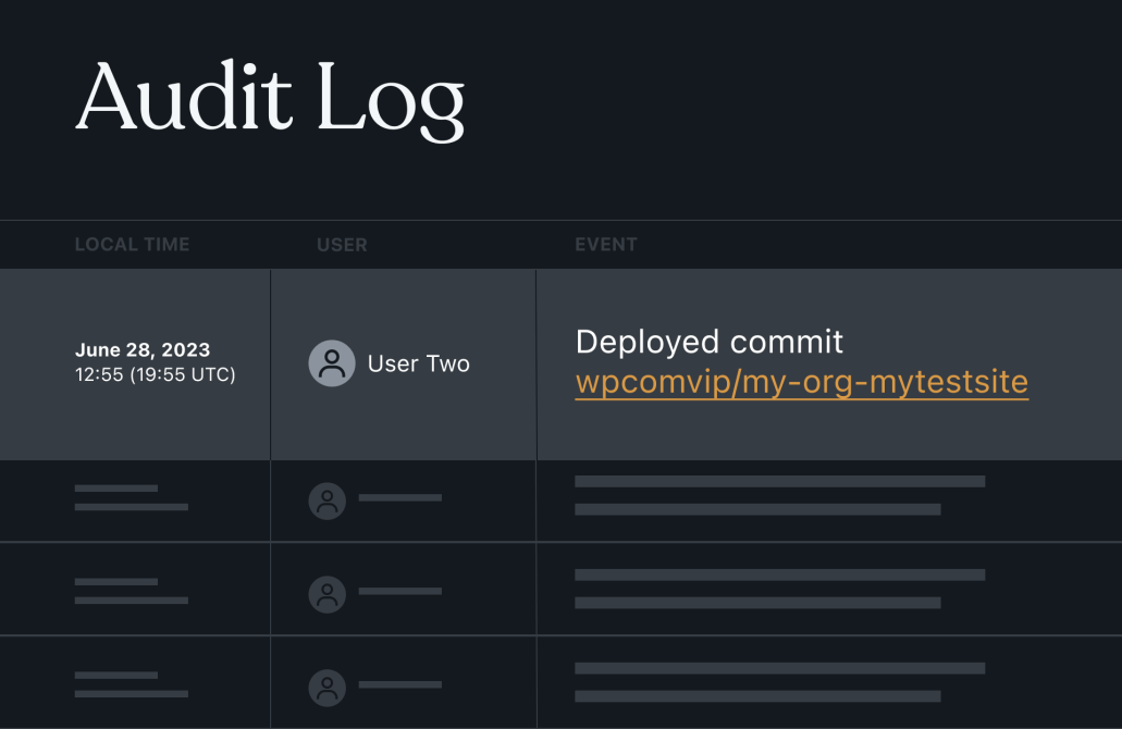 The Audit Log UI