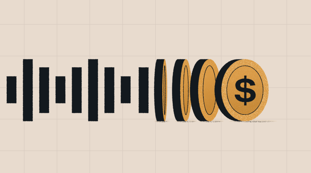 image illustrating turning audio transcripts in content leads to revenue