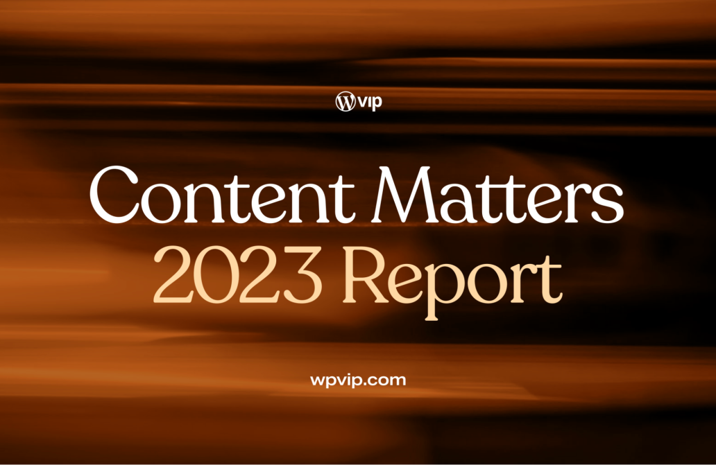 Content Matters 2023 Report cover