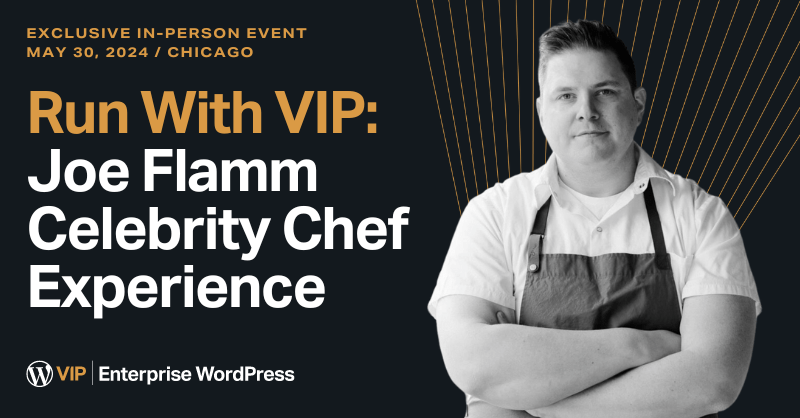 Run With VIP: Joe Flamm Celebrity Chef Experience