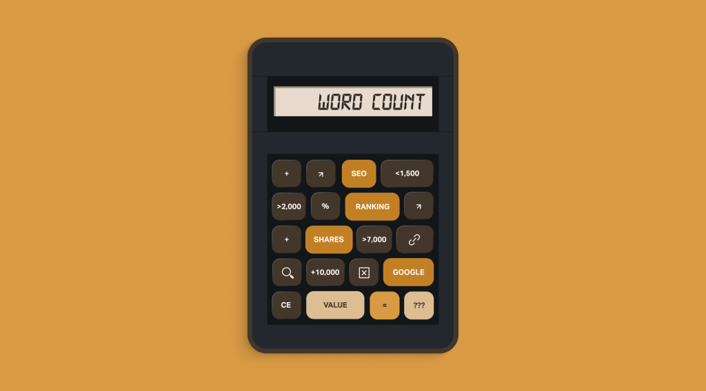 Illustration depicting content word count