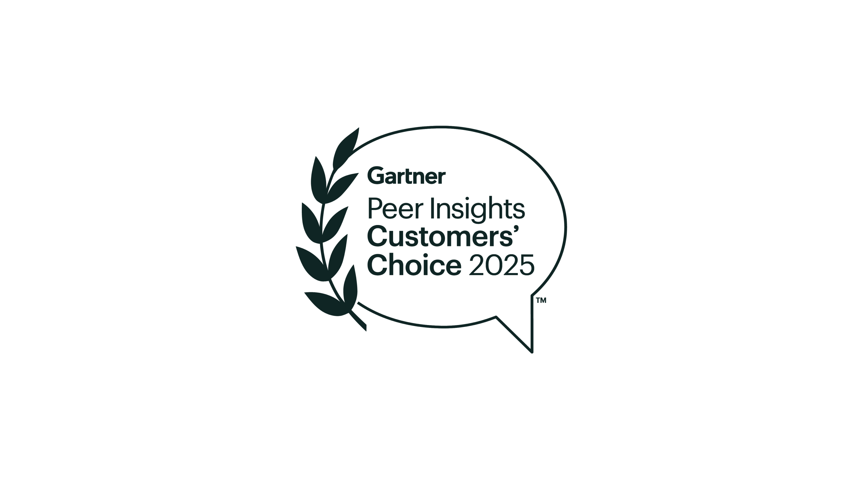 Gartner Peer Insights Customers’ Choice 2025 logo, featuring a laurel branch inside a speech bubble, highlights the Gartner Peer Insights Customers Choice distinction.